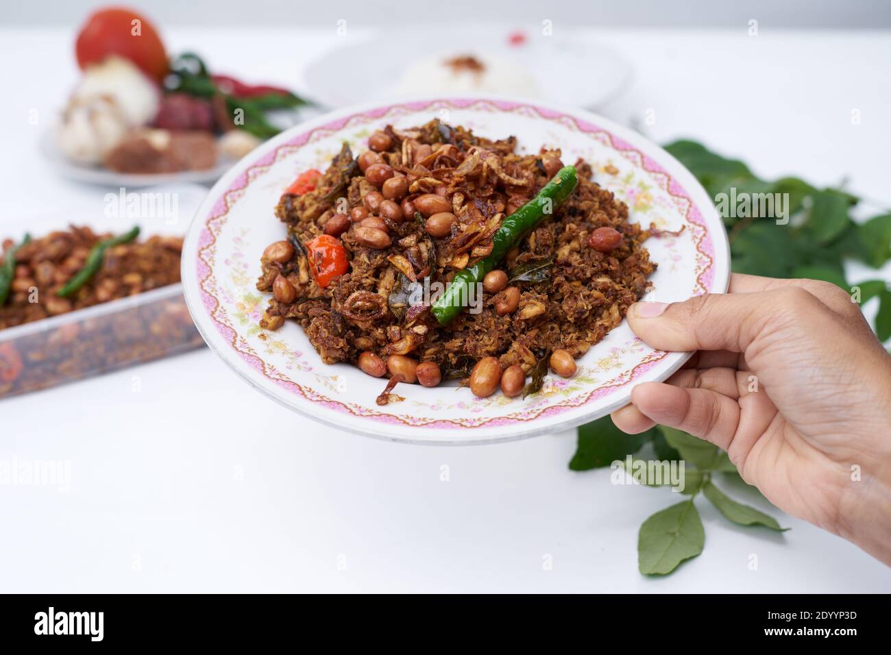 Stir Fried spicy Tuna chunks, Traditional Asian Seafood Stock Photo Alamy