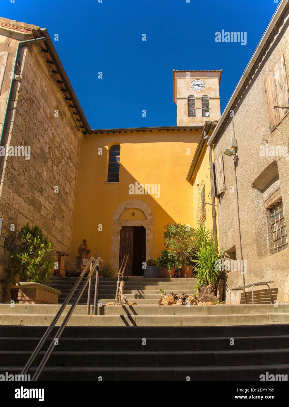 The 12th century church, Pieve di San Martino, in the historic village ...