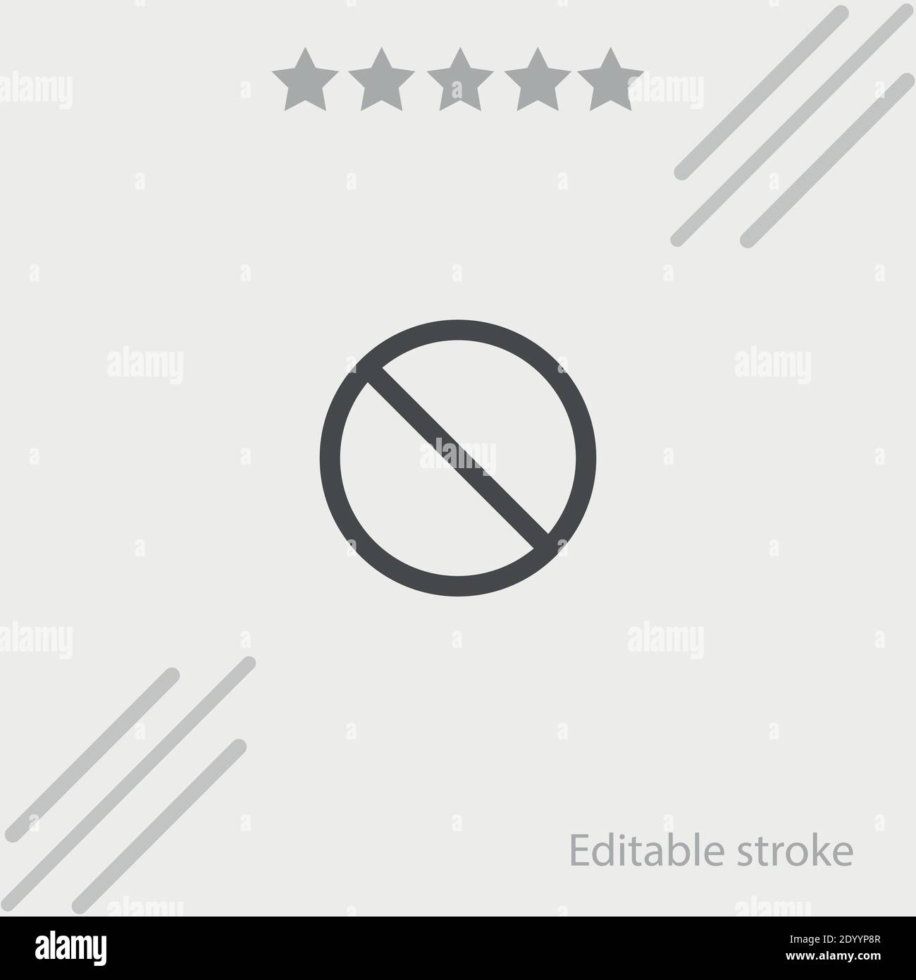 prohibition circular sign vector icon modern simple vector illustration Stock Vector
