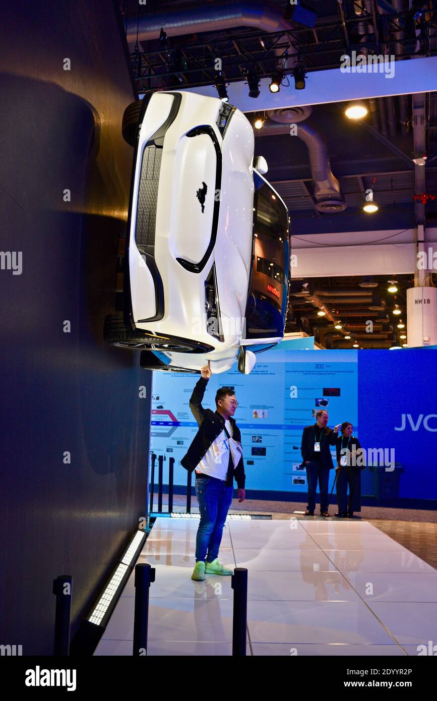 Allelectric Ford Mustang MachE prototype vehicle on display at CES