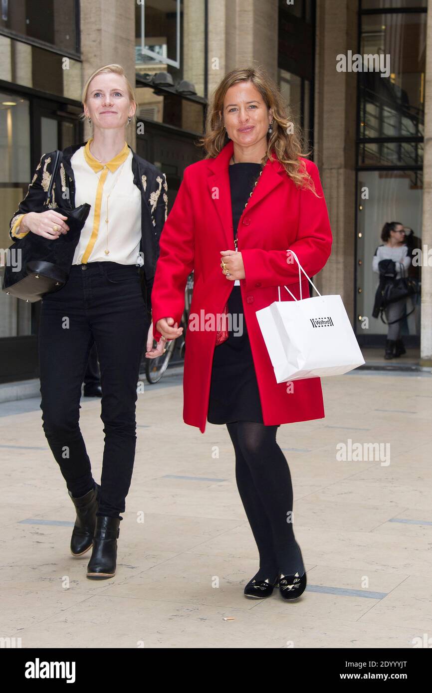 British model Jade Jagger upon arrival to the cocktail reception for the  inauguration of the new Louis Vuitton house on the Champs-Elysees in Paris,  France, on October 9, 2005, ahead of the