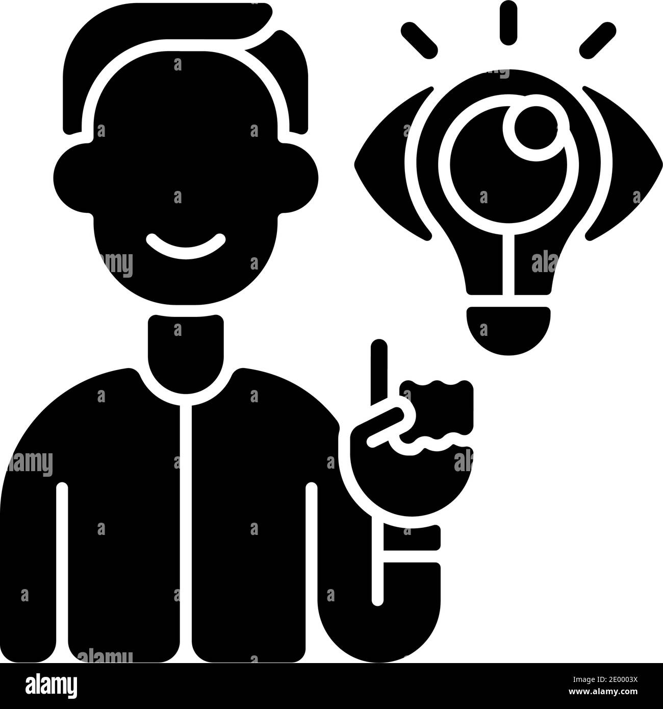 Creative thinking black glyph icon Stock Vector Image & Art - Alamy
