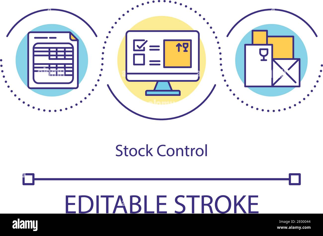 Stock control concept icon Stock Vector Image & Art - Alamy