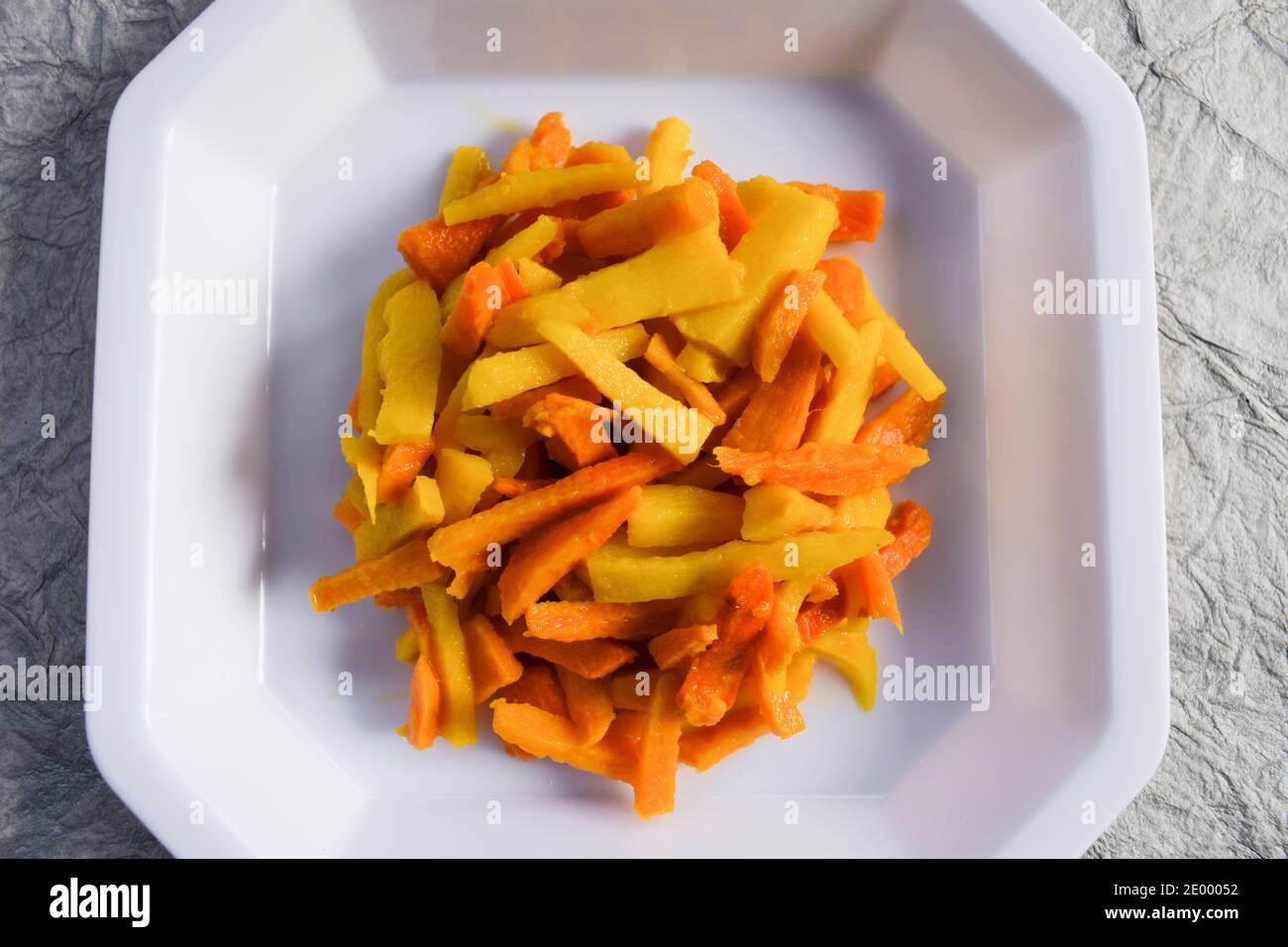 Raw Turmeric pickle made in Gujarat, India during winter season known