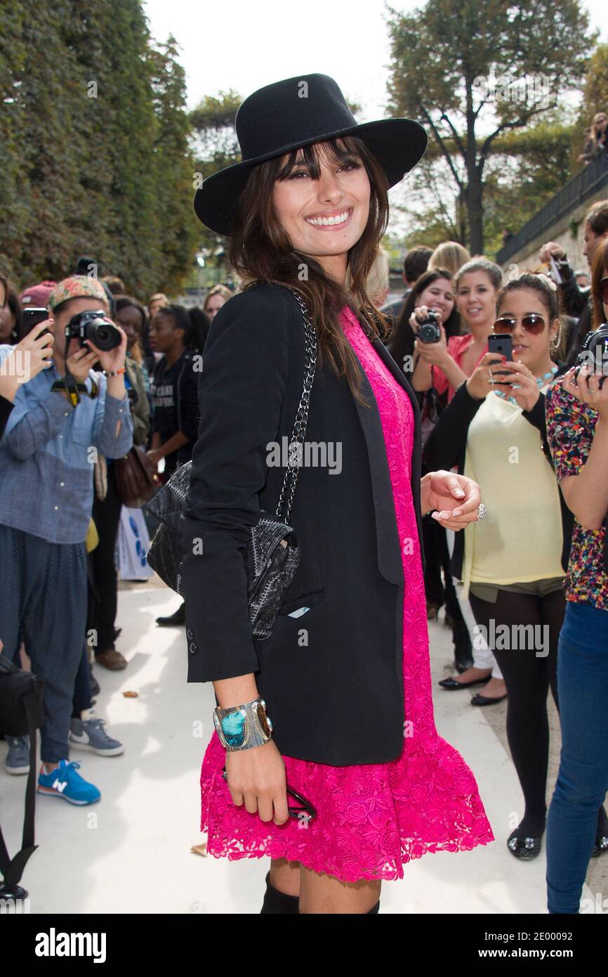 Gabriella Wright arriving to Valentino's Spring-Summer 2014 Ready-To-Wear collection show held at the Espace Ephemere in Paris, France, on October 1, 2013. Photo by Laurent Zabulon/ABACAPRESS.COM Stock Photo