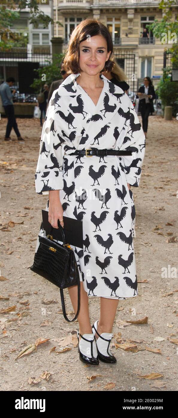 Miroslava Duma arriving to the Hermes Spring-Summer 2014 Ready-To-Wear  collection show held at the Musee de l'Orangerie in Paris, France, on  October 2, 2013. Photo by Laurent Zabulon/ABACAPRESS.COM Stock Photo - Alamy