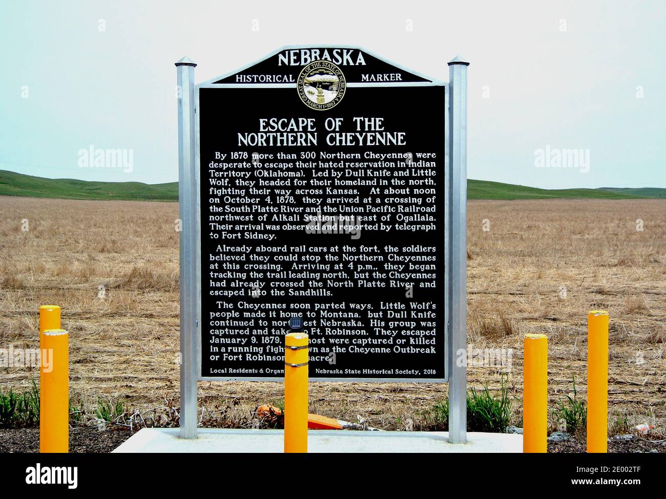 nebraska scene of  memorial of fort robinson massacre of cheyenne indians Stock Photo
