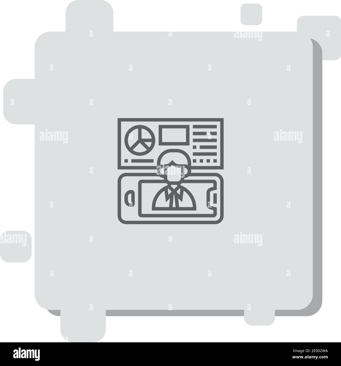 holographic vector icon modern simple vector illustration Stock Vector