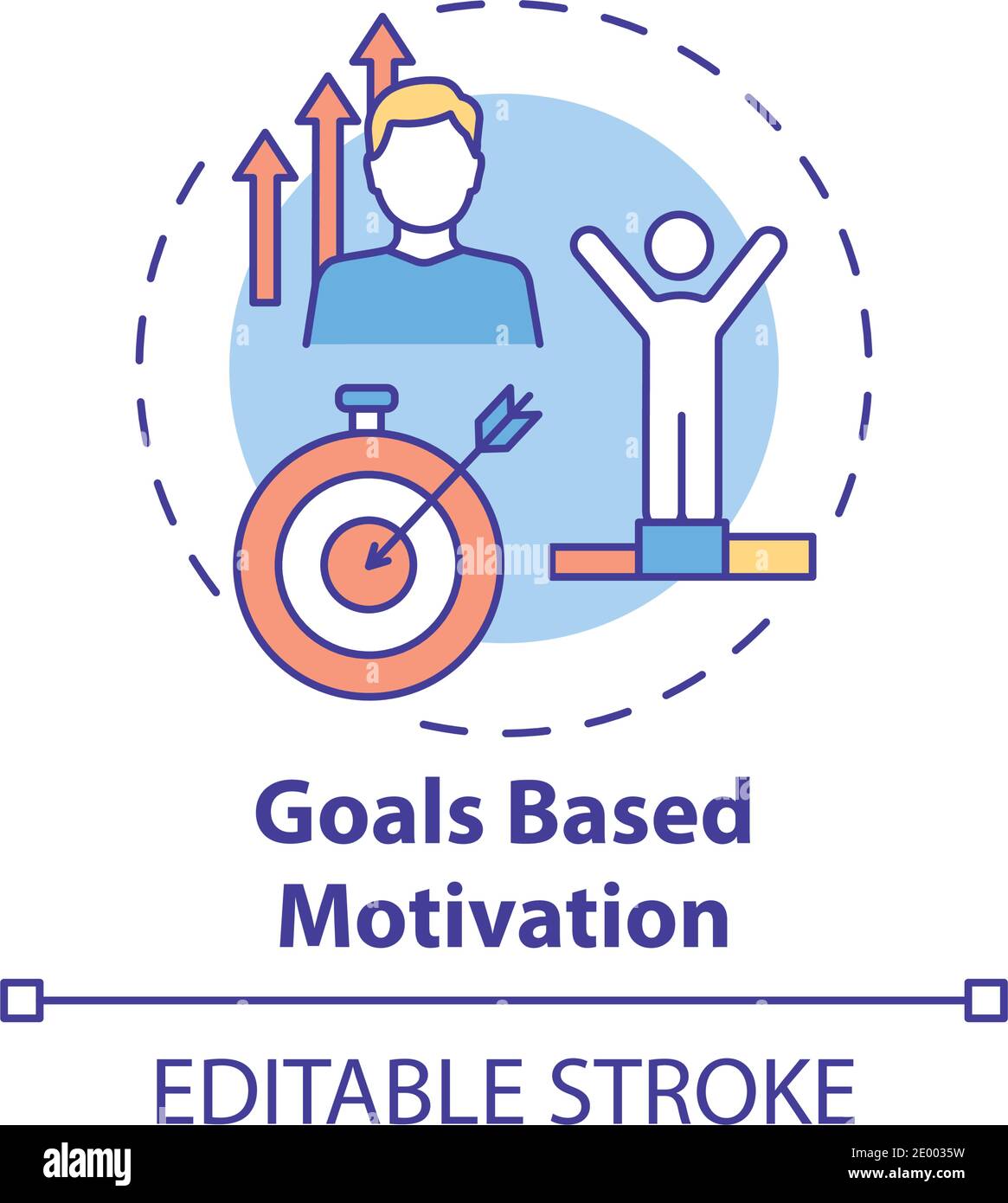 Goals based motivation concept icon Stock Vector Image & Art - Alamy