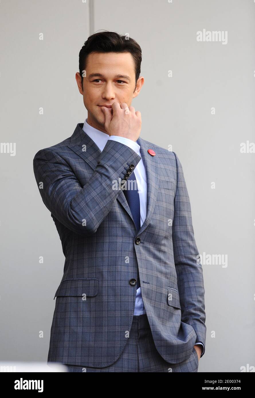 Joseph Gordon Levitt attends the ceremony honoring Julianne Moore with a star on the Hollywood Walk of Fame in Los Angeles, CA, USA, on October 3, 2013. Photo by Lionel Hahn/ABACAPRESS.COM Stock Photo