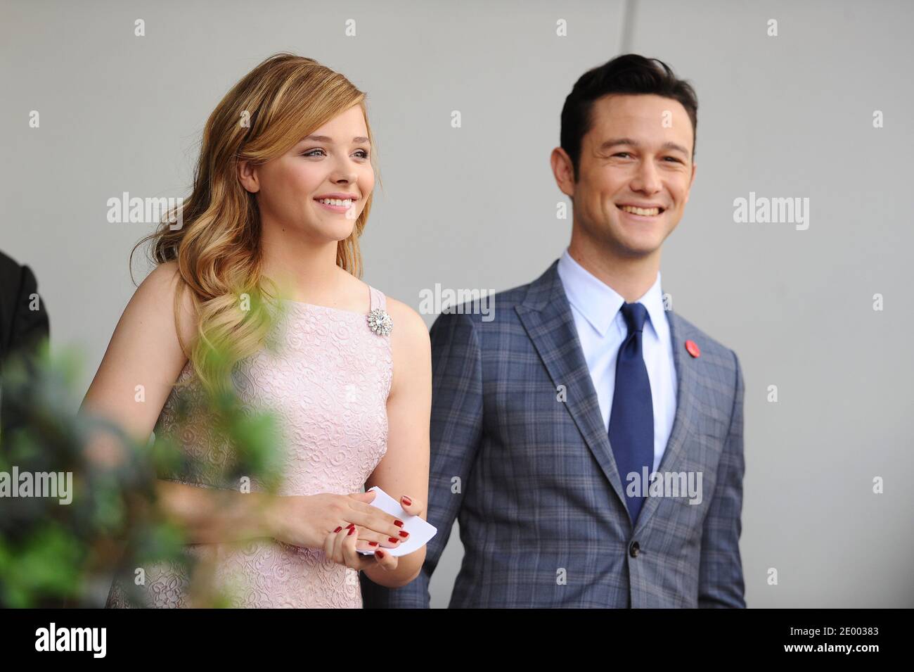 Chloe Grace Moretz and Joseph Gordon Levitt attend the ceremony honoring Julianne Moore with a star on the Hollywood Walk of Fame in Los Angeles, CA, USA, on October 3, 2013. Photo by Lionel Hahn/ABACAPRESS.COM Stock Photo