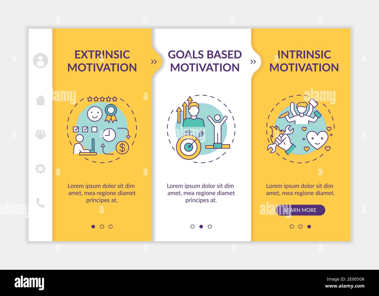 Motivation variety onboarding vector template Stock Vector Image & Art ...