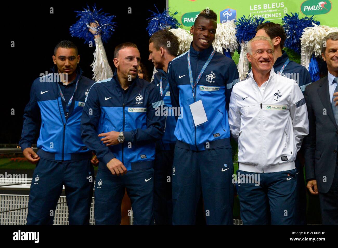 French National Soccer Team attending a race horse event in Vincennes