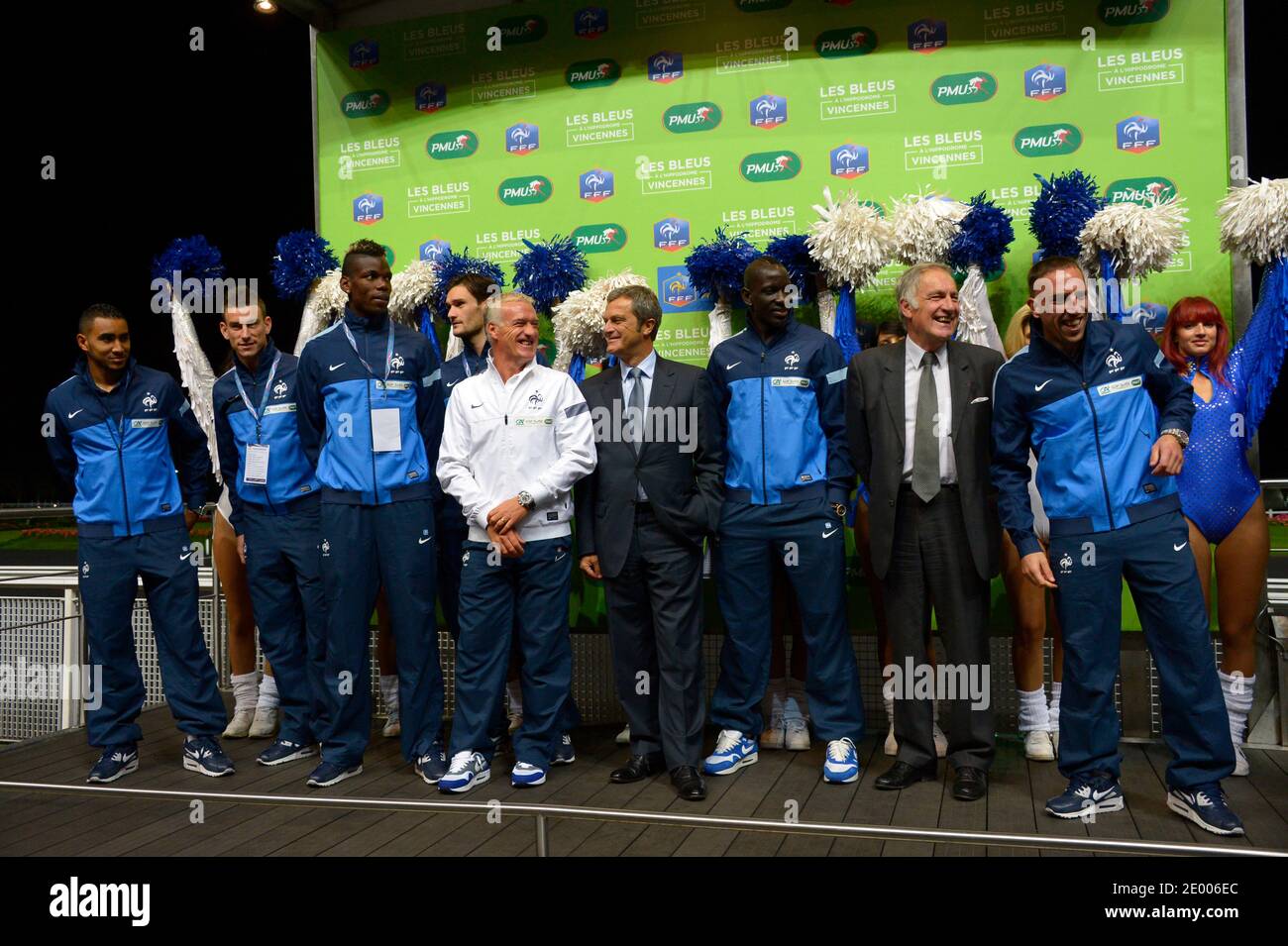 French National Soccer Team attending a race horse event in Vincennes