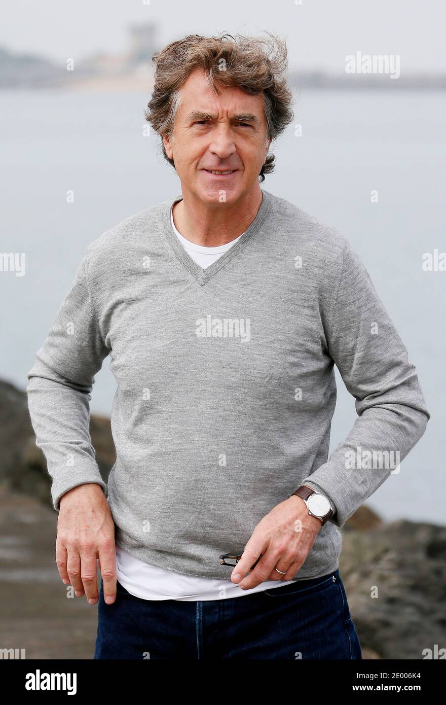 Francois Cluzet , promoting the film En solitaire, poses at the 18th Young Directors Festival, in Saint-Jean-de-Luz, France on October 9, 2013. Photo by Patrick Bernard/ABACAPRESS.COM Stock Photo