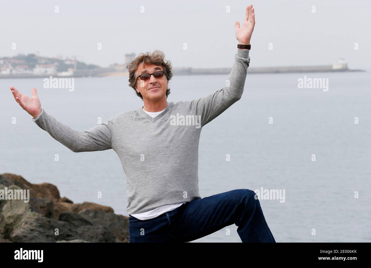 Francois Cluzet , promoting the film En solitaire, poses at the 18th Young Directors Festival, in Saint-Jean-de-Luz, France on October 9, 2013. Photo by Patrick Bernard/ABACAPRESS.COM Stock Photo