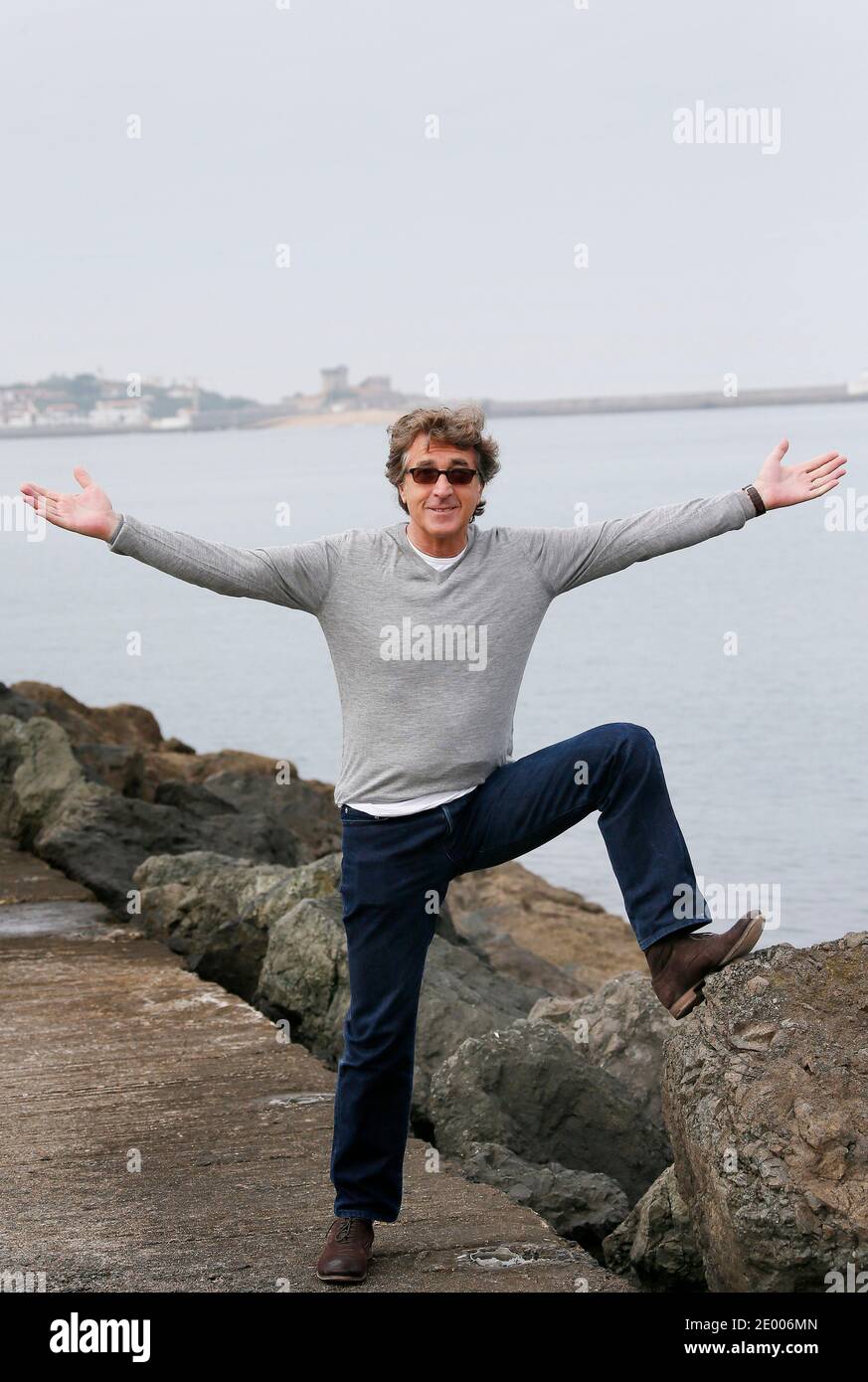 Francois Cluzet , promoting the film En solitaire, poses at the 18th Young Directors Festival, in Saint-Jean-de-Luz, France on October 9, 2013. Photo by Patrick Bernard/ABACAPRESS.COM Stock Photo