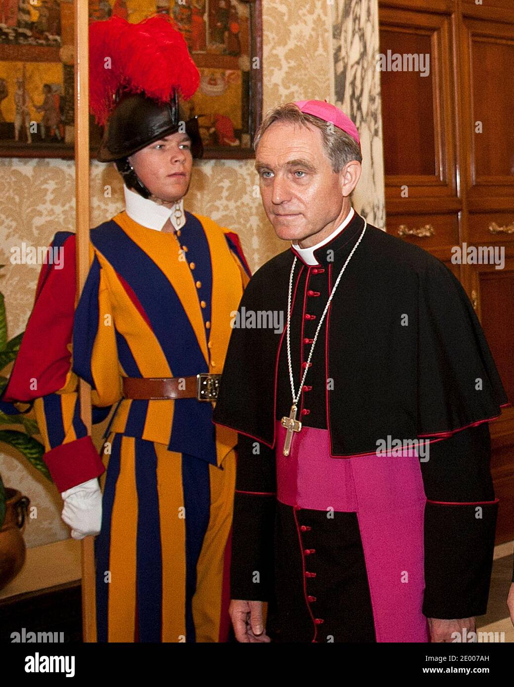 Mgr Georg Gaenswein At The Vatican On October 10, 2013. Photo By