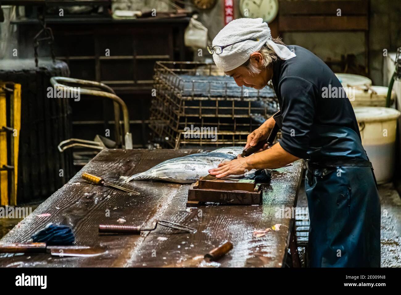 Yasuhisa Serizawa's Katsuobushi Manufacture in Nishiizu-Cho, Shizuoka, Japan Stock Photo