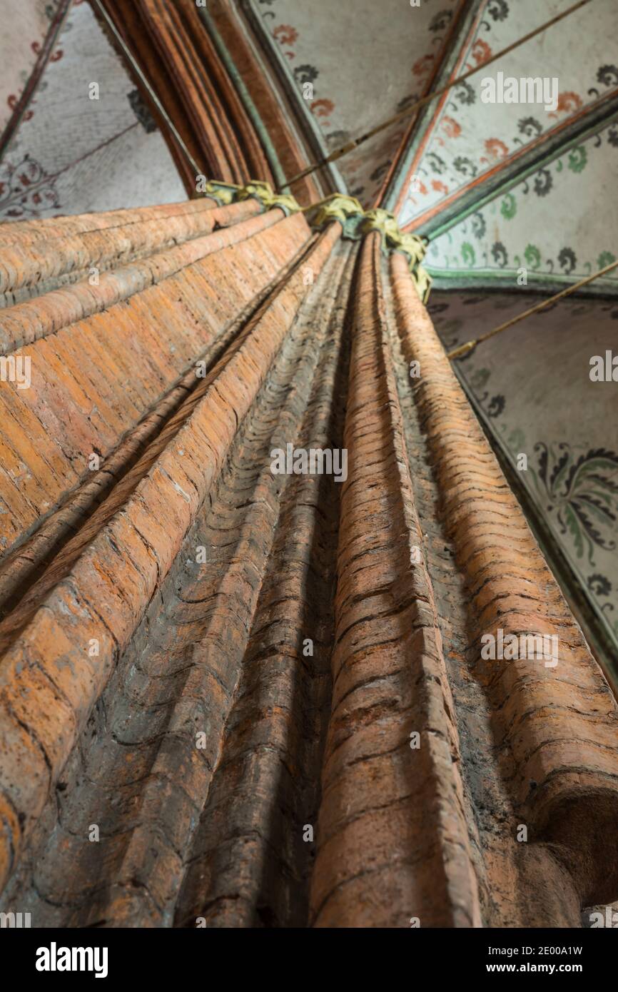 pillar of a historic church Stock Photo Alamy