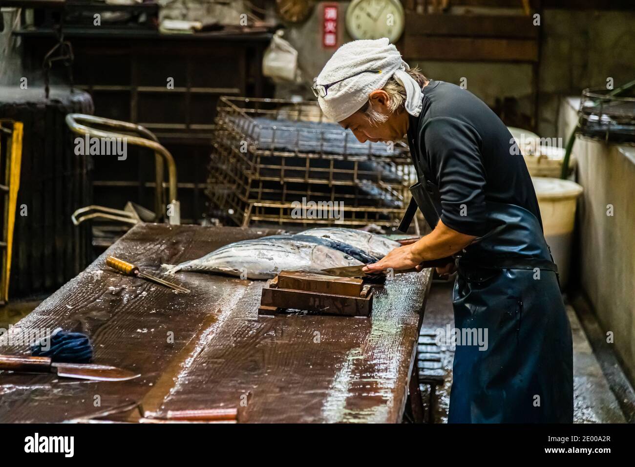 Yasuhisa Serizawa's Katsuobushi Manufacture in Nishiizu-Cho, Shizuoka, Japan Stock Photo