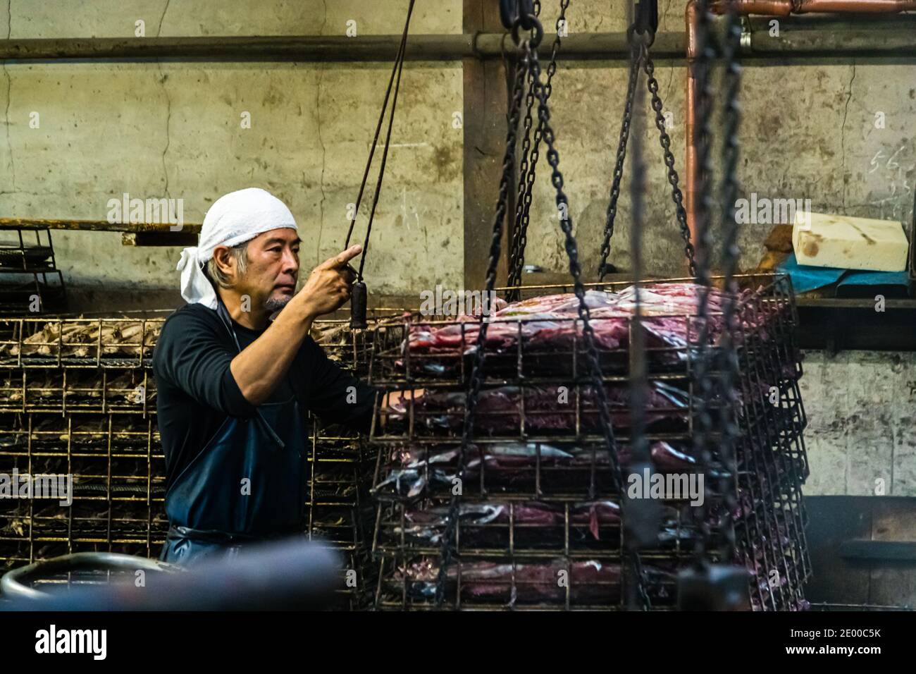Yasuhisa Serizawa's Katsuobushi Manufacture in Nishiizu-Cho, Shizuoka, Japan Stock Photo