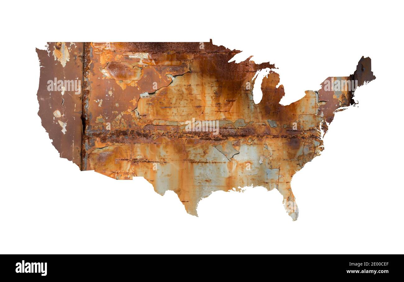 Rust belt map hi-res stock photography and images - Alamy