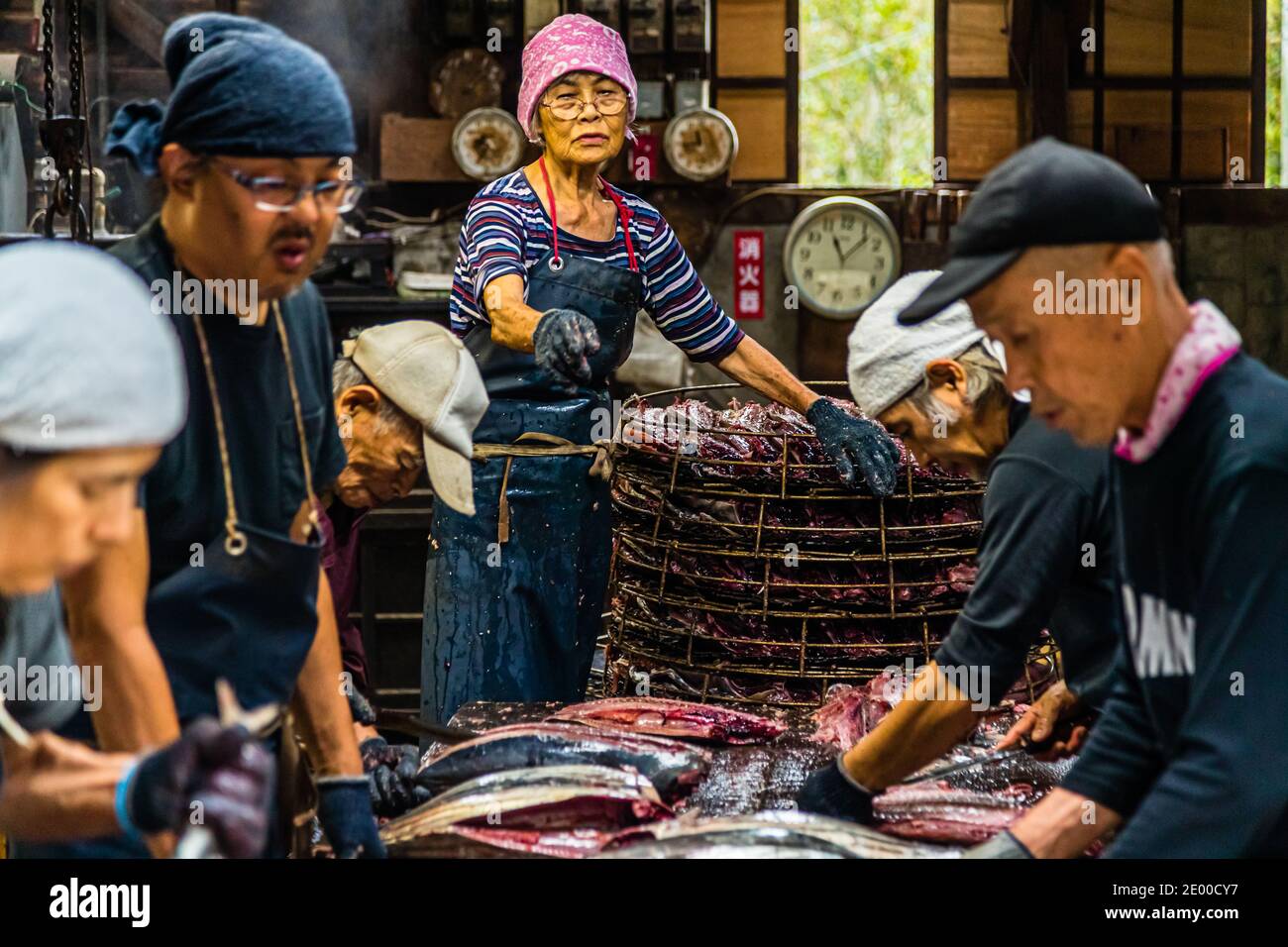 Yasuhisa Serizawa's Katsuobushi Manufacture in Nishiizu-Cho, Shizuoka, Japan Stock Photo