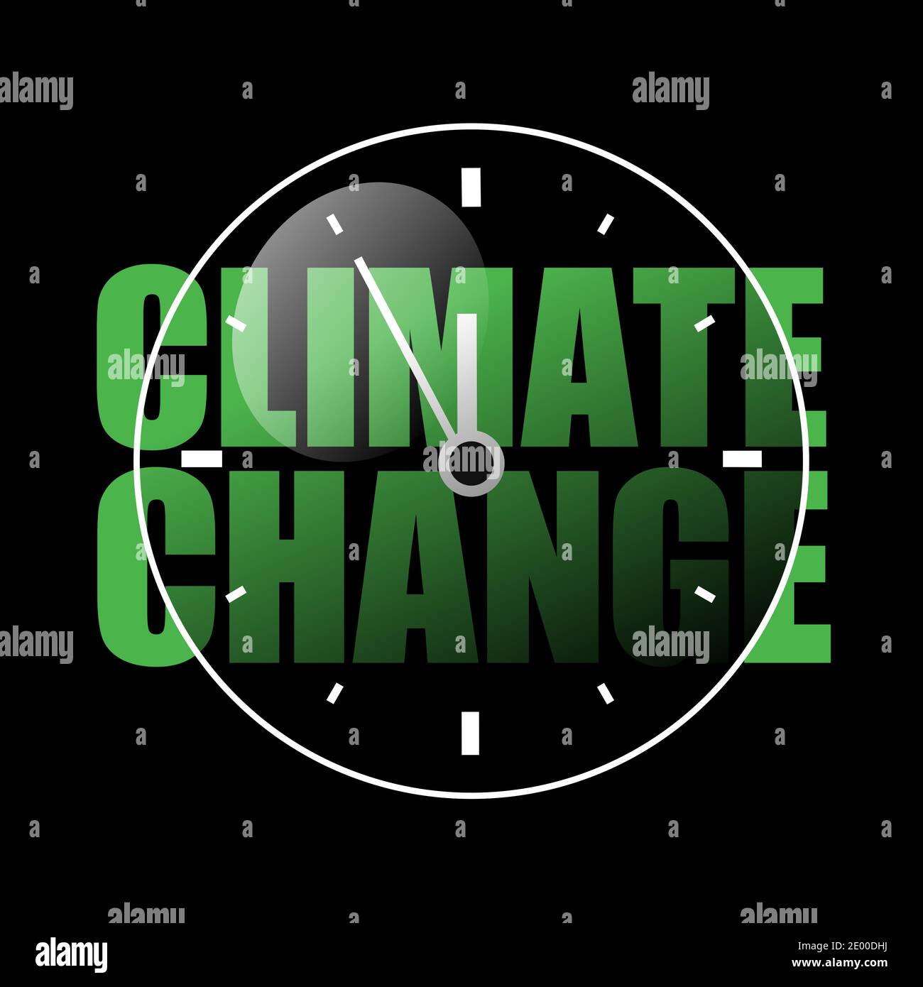 Climate change countdown clock and time shows coming danger, trouble