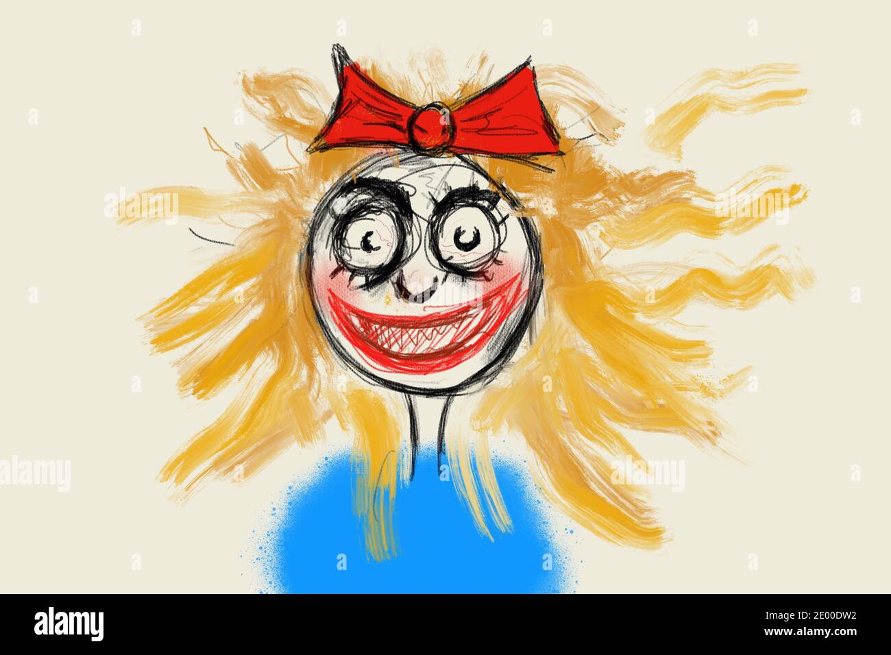 Ugly Girl Face Drawing