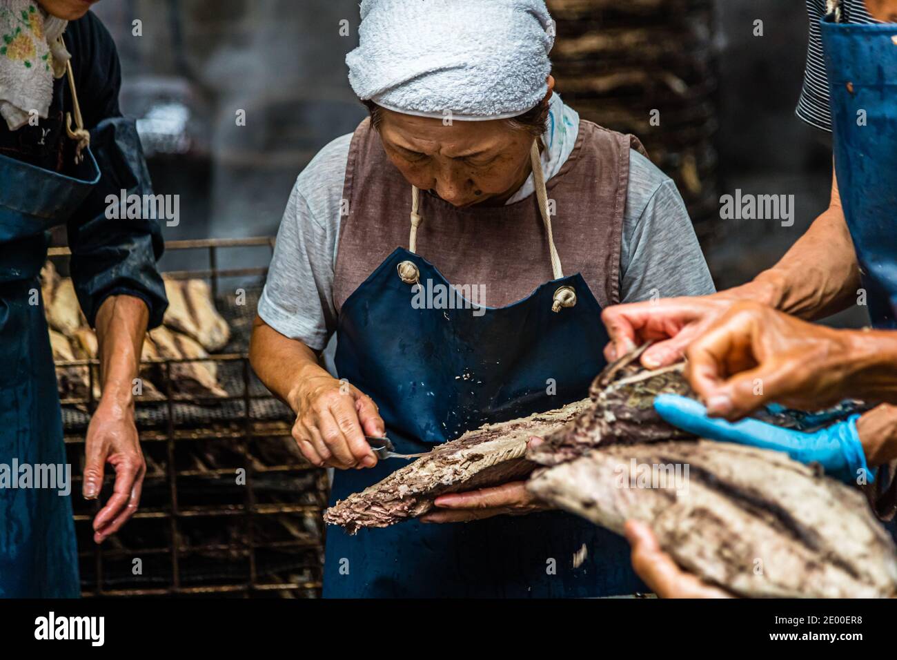 Yasuhisa Serizawa's Katsuobushi Manufacture in Nishiizu-Cho, Shizuoka, Japan Stock Photo