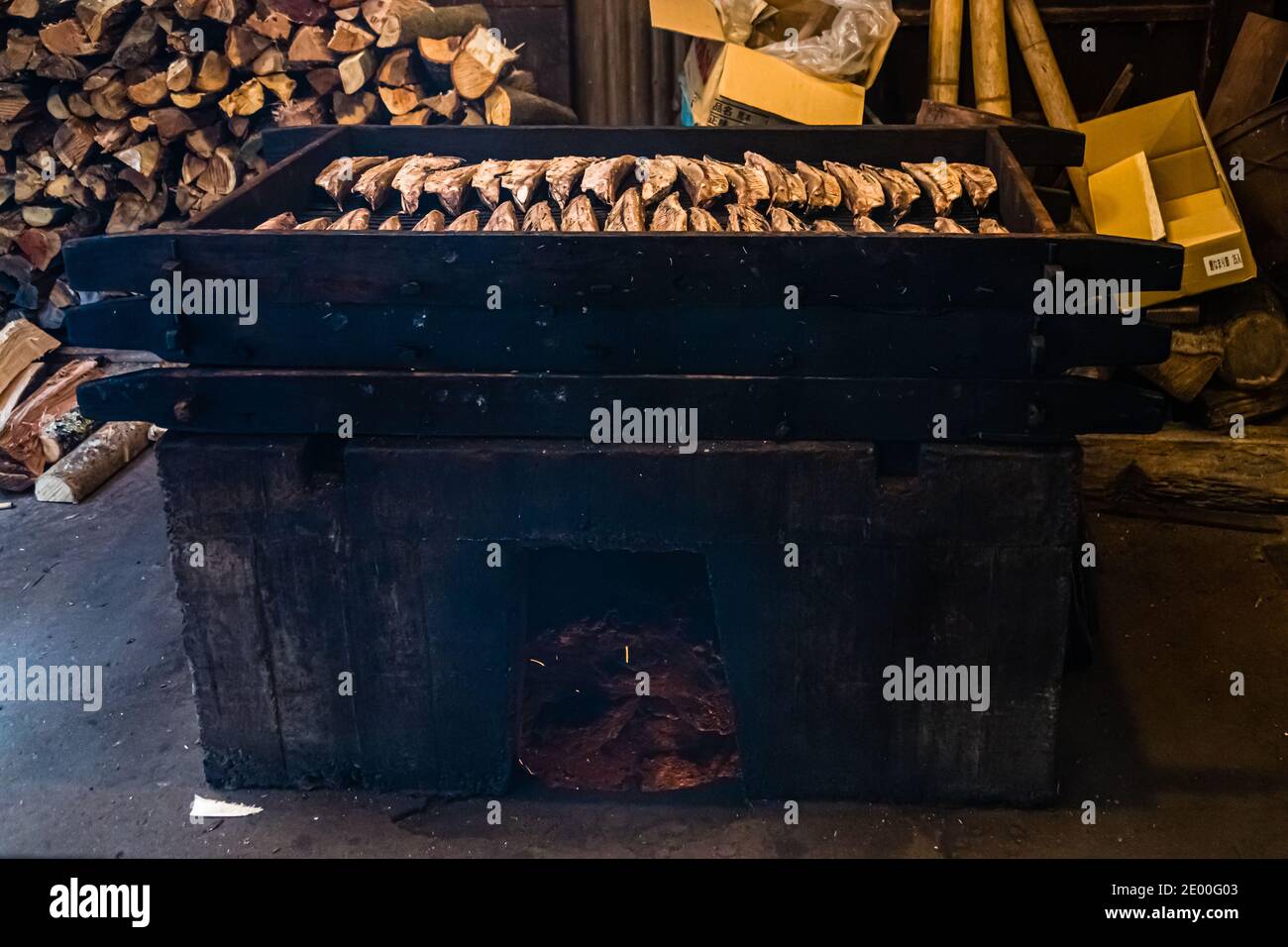Yasuhisa Serizawa's Katsuobushi Manufacture in Nishiizu-Cho, Shizuoka, Japan Stock Photo