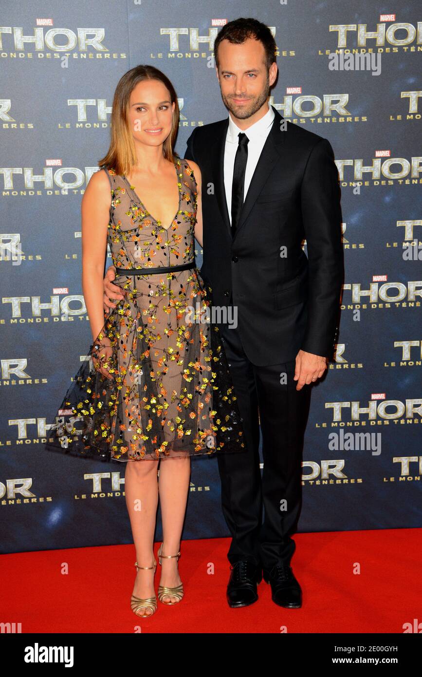 Natalie Portman and Benjamin Millepied attending the Premiere of 'Thor ...