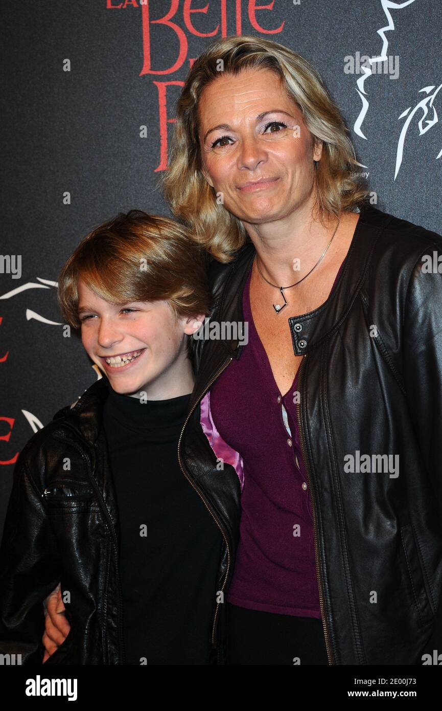 Muriel Hermine and her son Killian attending the Disney 'La Belle et la Bete' ('Beauty and the Muriel Hermine and her son Killian attending the Disney 'La Belle et la Bete' ('Beauty and the