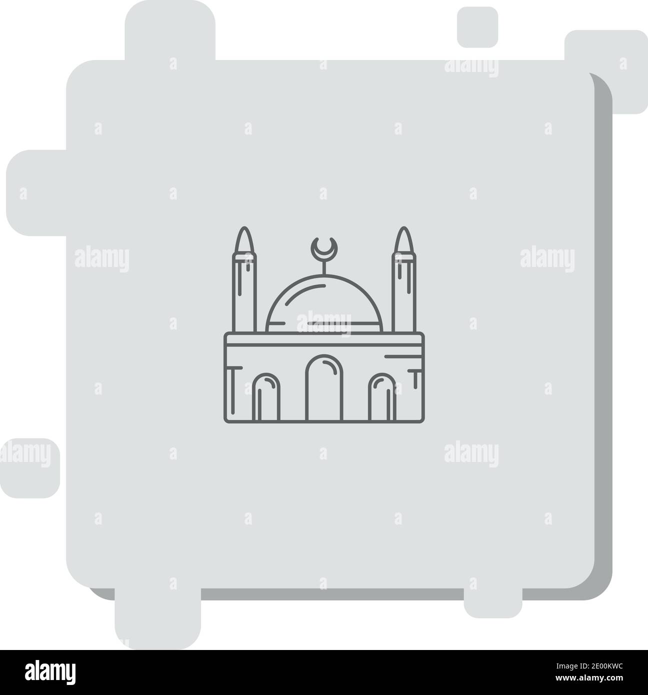 islamic mosque vector icon modern simple vector illustration Stock ...