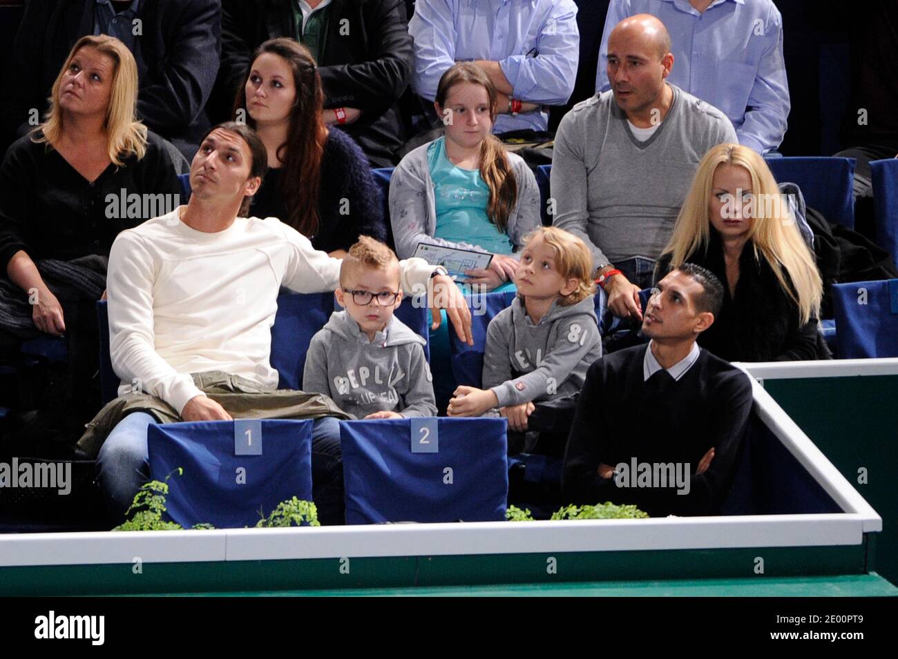 Zlatan Ibrahimovic, his wife Helena and his children Vincent and ...