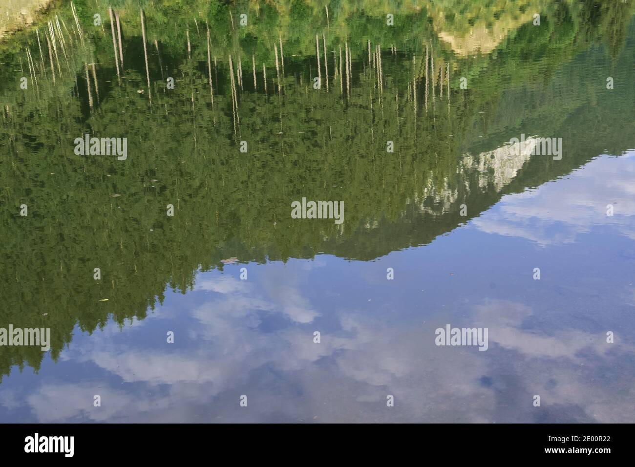 Sky blue reflected water background hi-res stock photography and images ...