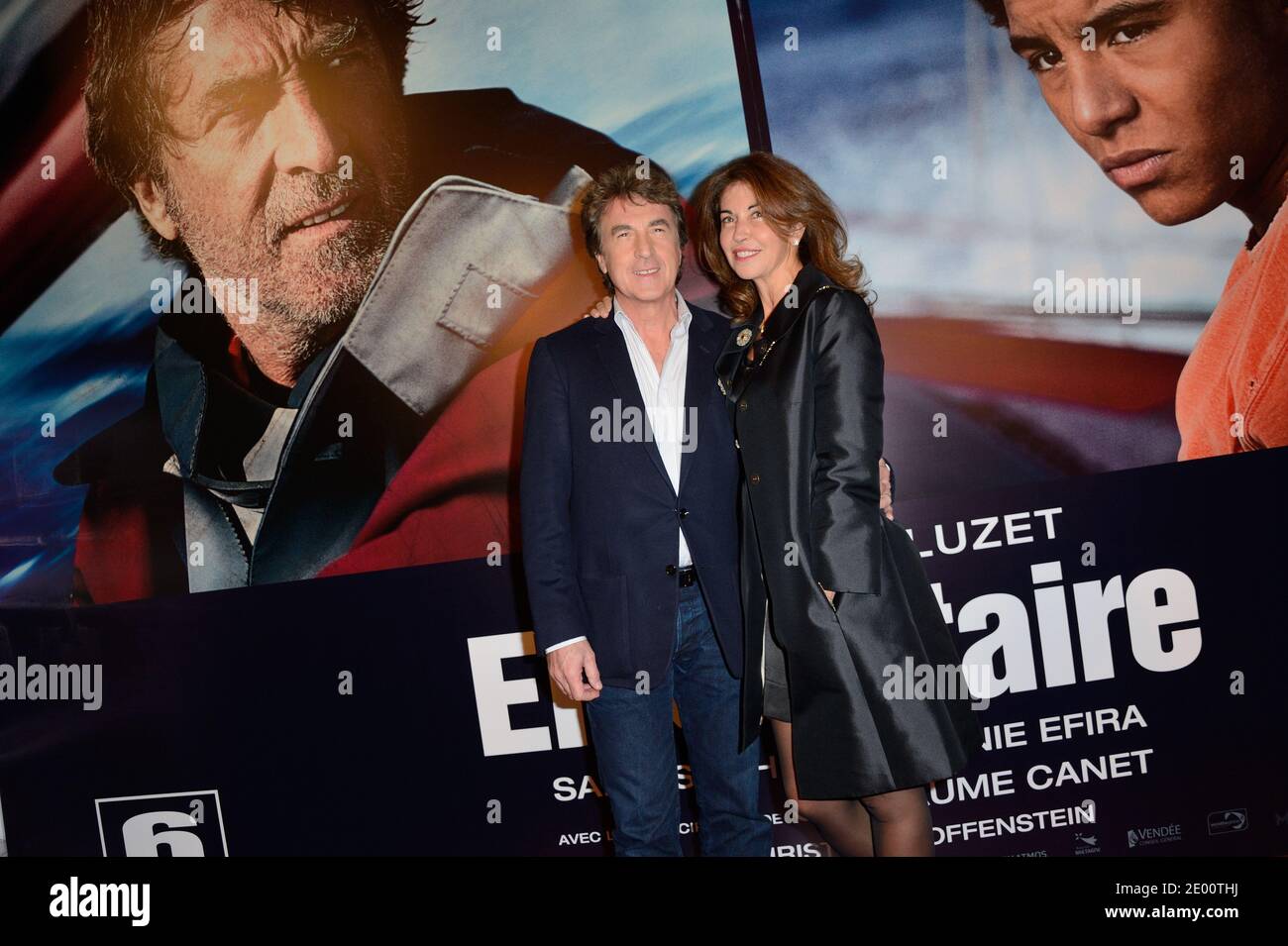 Francois Cluzet and his wife Narjiss attending the premiere of the film En Solitaire held at the Cinema Gaumont Opera in Paris, France on November 4, 2013. Photo by Nicolas Briquet/ABACAPRESS.COM Stock Photo