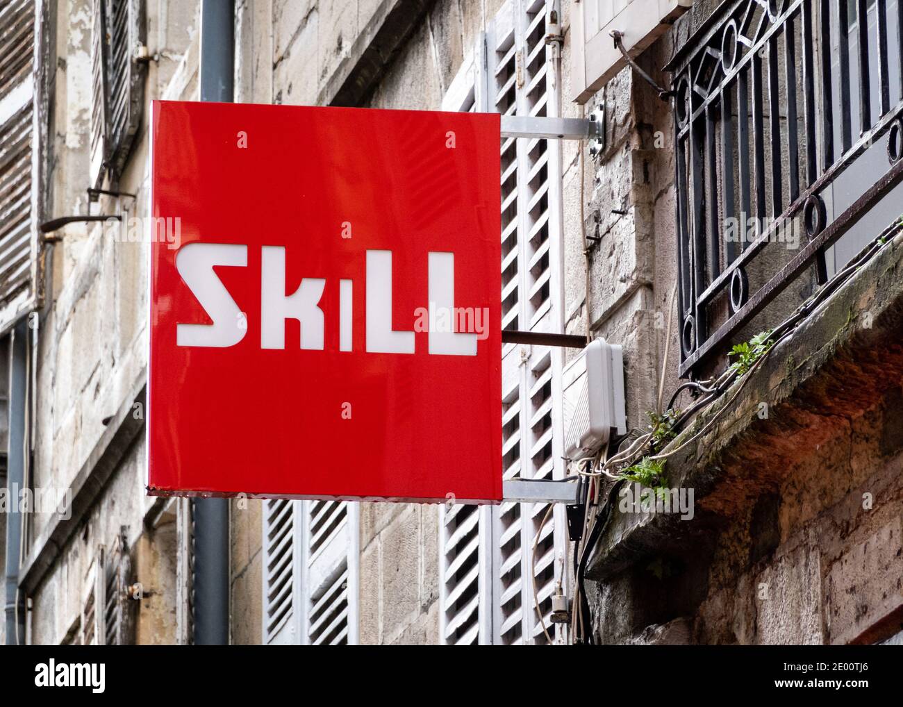 Skill sneaker shoe shop sign in Bayonne, France Stock Photo Alamy