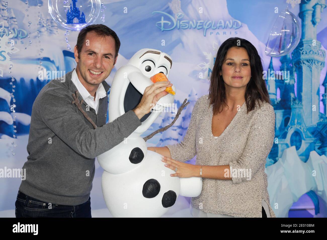 Jean-Philippe Doux and Faustine Bollaert attending the Christmas Season opening day at Disneyland Resort Paris in Marne-La-Vallee, France, on November 09, 2013. Photo by Jerome Domine/ABACAPRESS.COM Stock Photo