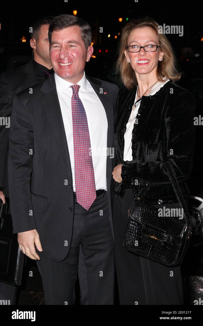 US ambassador to France Charles H. Rivkin and his wife arriving for a ...