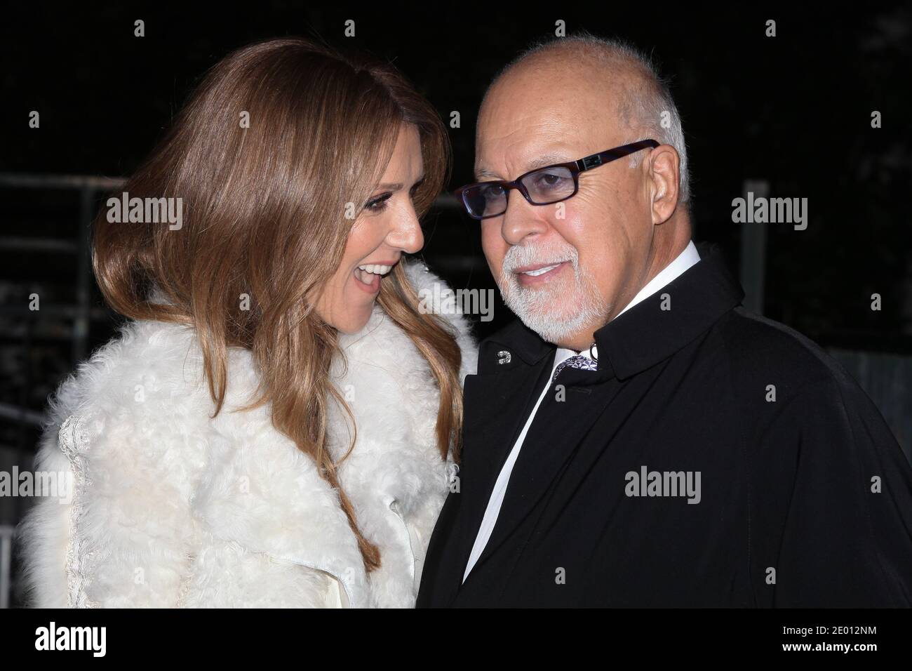Celine Dion and her husband Rene Angelil arrive for the taping of the