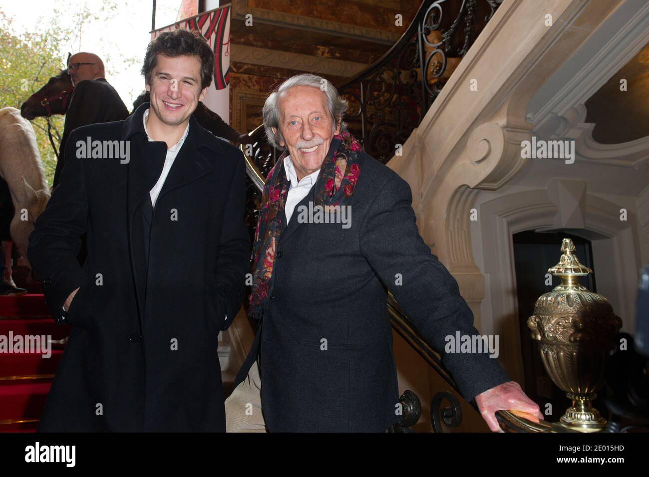 Guillaume Canet and Jean Rochefort attend the Gucci Paris Masters 2013  Press Conference at Salon France Ameriques on November 18, 2013 in Paris,  France. Photo by Laurent Zabulon/ABACAPRESS.COM Stock Photo - Alamy