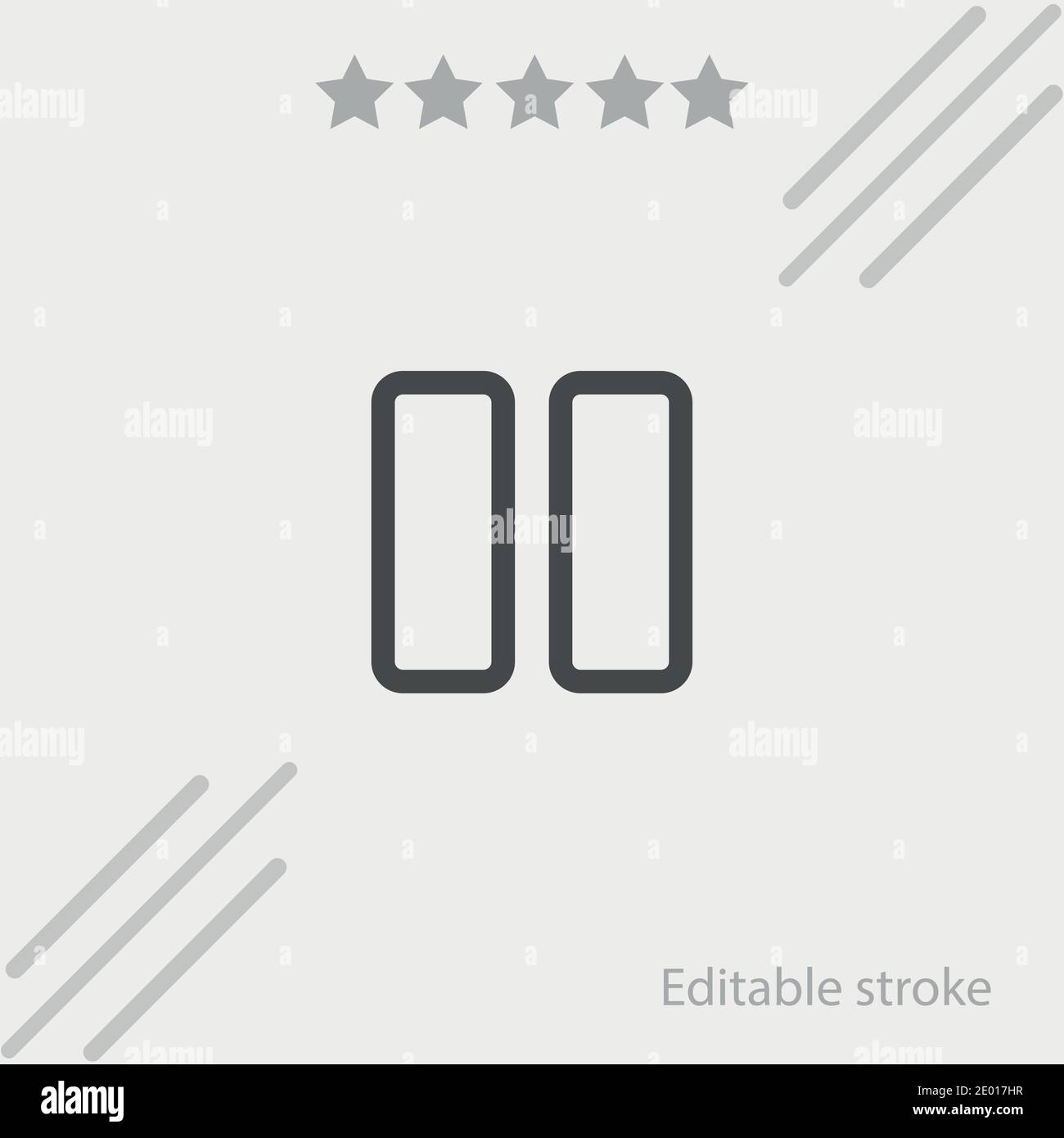 pause multimedia outlined button vector icon modern simple vector illustration Stock Vector