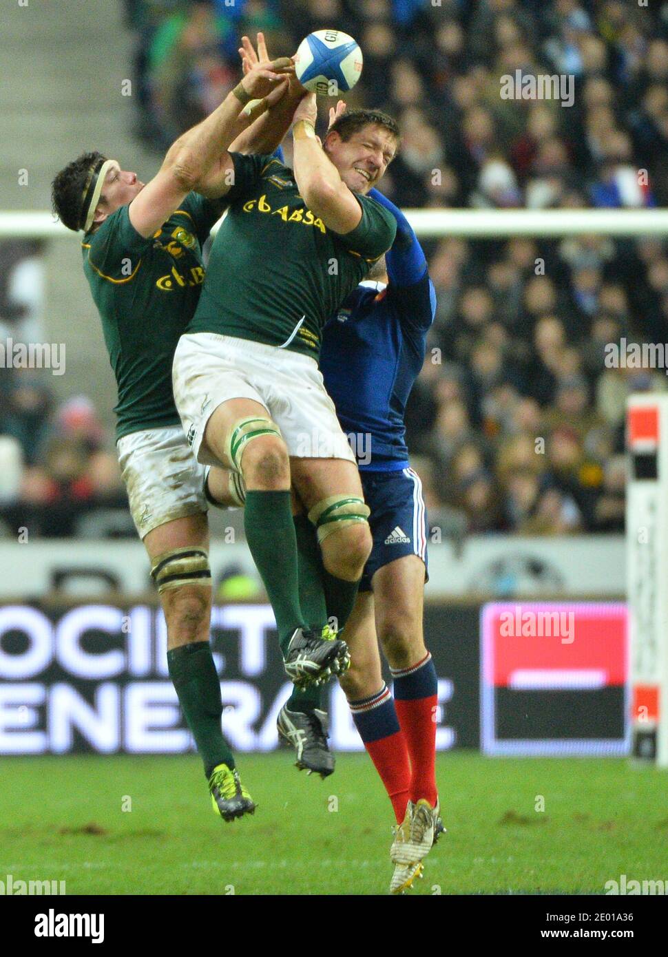 South Africa's Bakkies Botha during a rugby friendly Test match, France