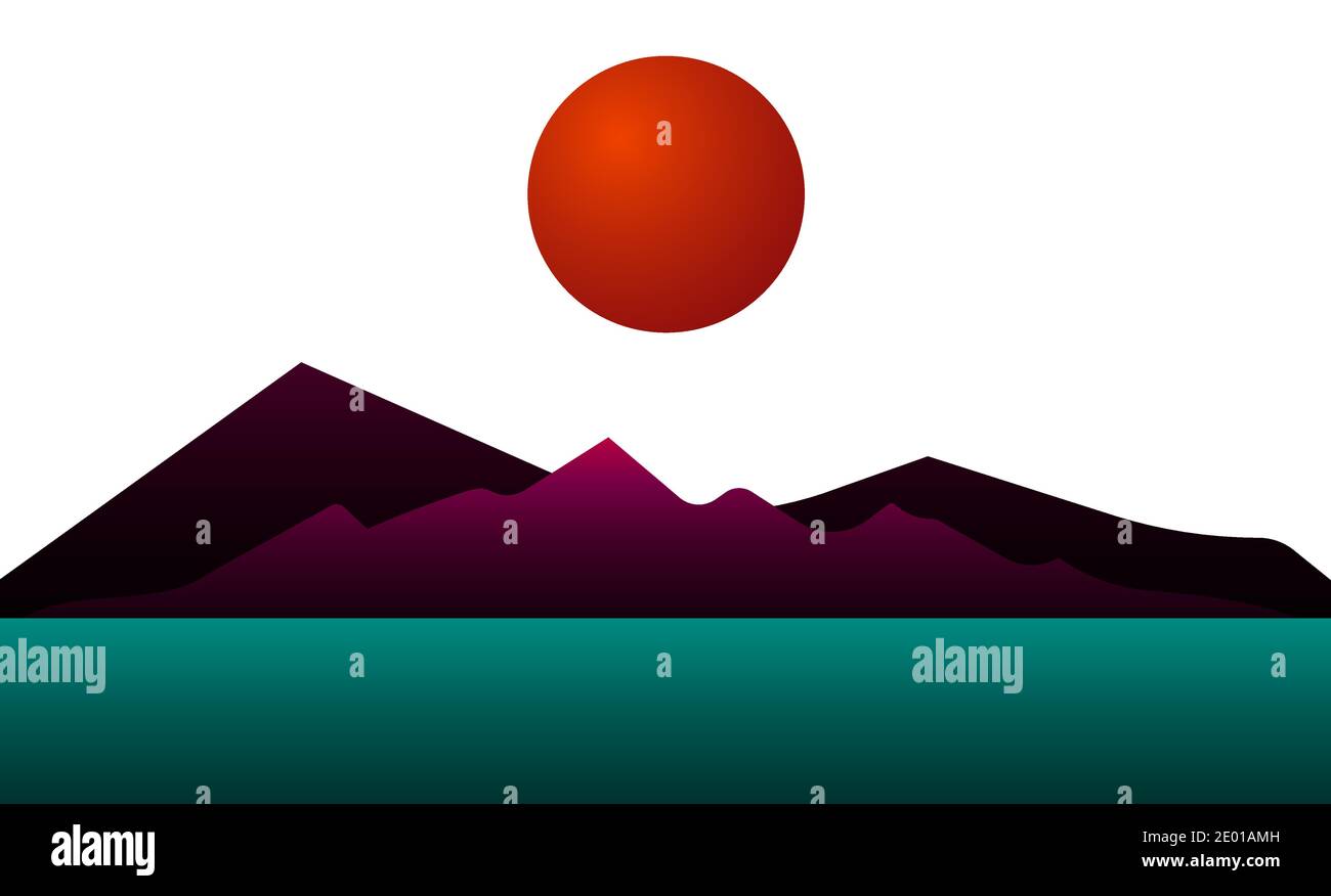 Landscape Vector illustration with copy space Stock Vector