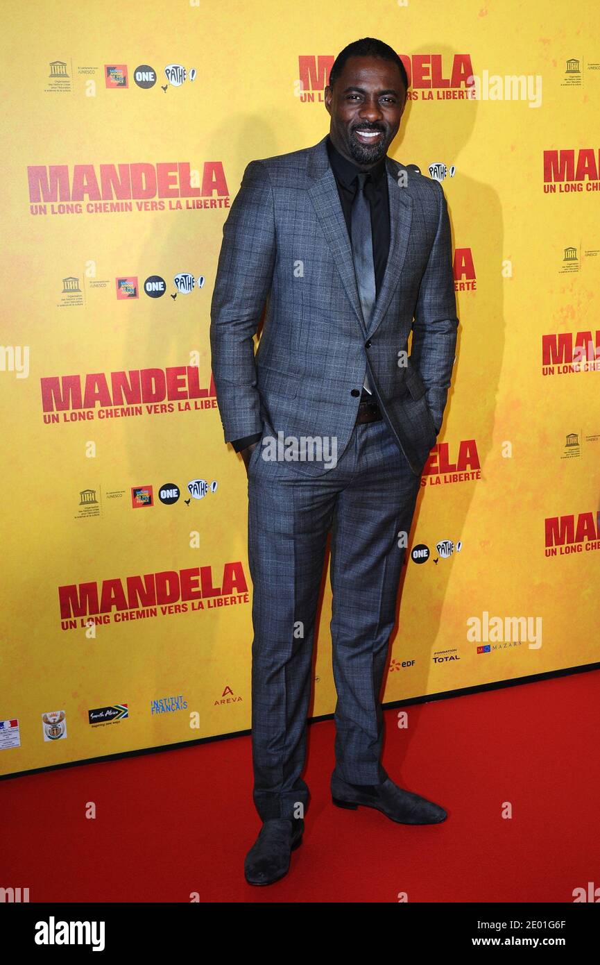 Idris Elba arriving to the premiere of the film Mandela: Long Walk to ...