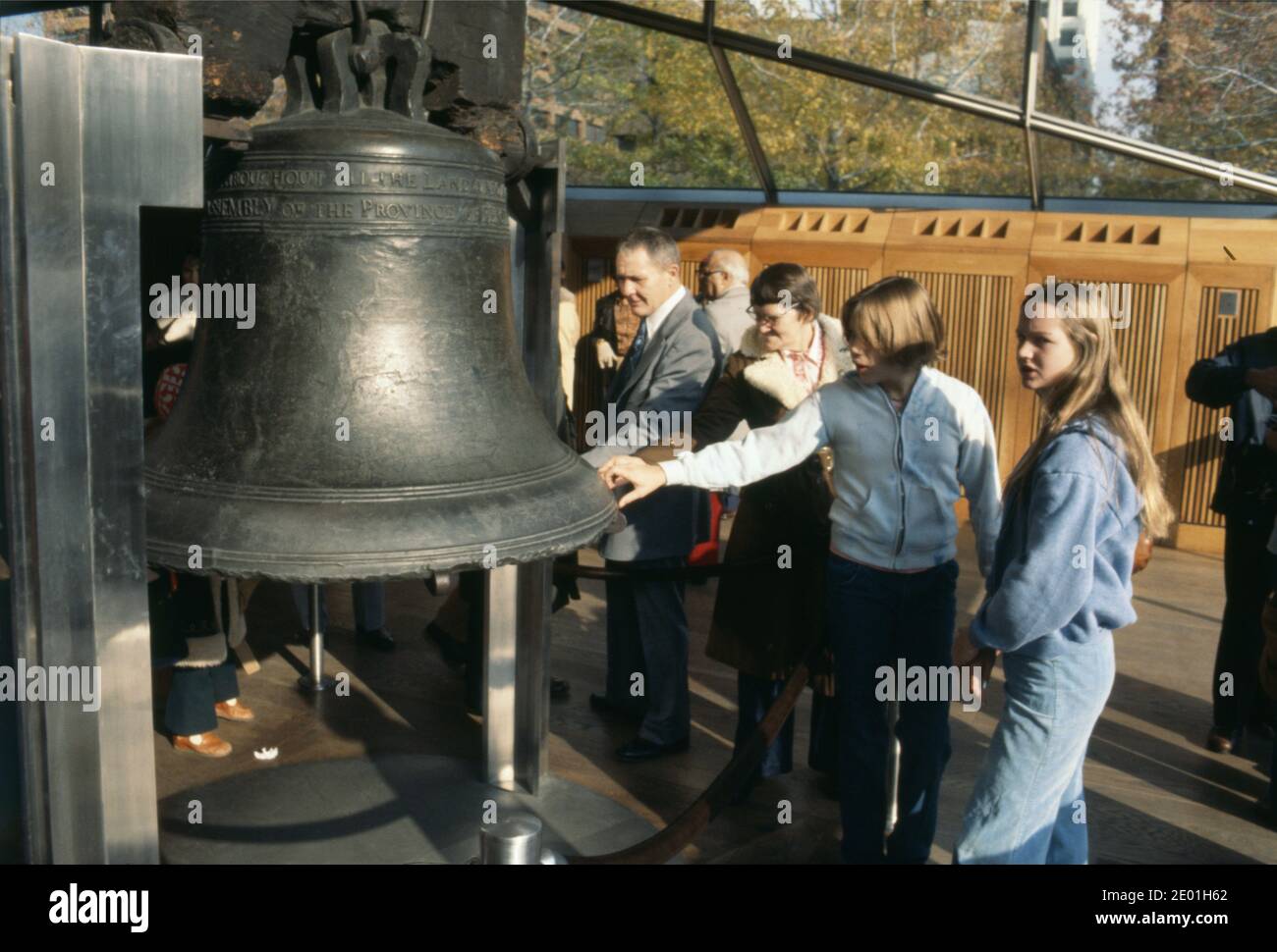 Liberty Bell at Independence Hall National Historic Park. Philadelphia, USA,1976 Stock Photo