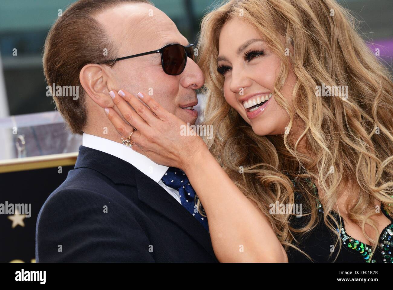 Singer Thalia posing with her husband Tommy Mottola is honored with a star on the Hollywood Walk of Fame in Los Angeles, CA, USA on December 5, 2013. Photo by Lionel Hahn/ABACAPRESS.COM Stock Photo