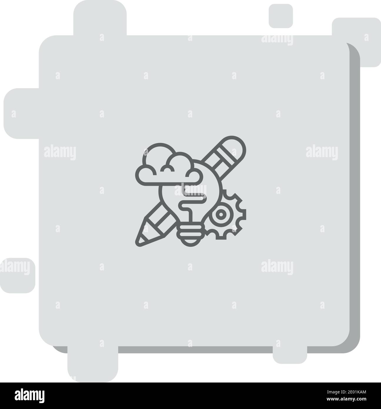 design thinking vector icon modern simple vector illustration Stock ...